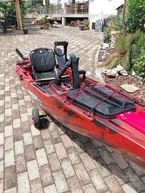 Kayak Big Mama Triken 405 a pedali carrello ancora