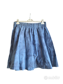 Gonna Svasata Azzurra lavorata a mano