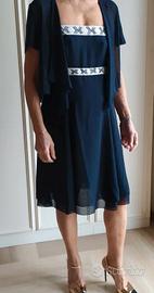 abito cerimonia donna 44 blu Mario Pucci Cecconi