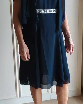 abito cerimonia donna 44 blu Mario Pucci Cecconi