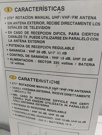 Antenna T V. Interna Amplificata.  