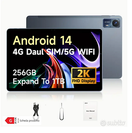 Tablet Android 14 - 11” con Accessori inclusi