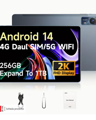 Tablet Android 14 - 11” con Accessori inclusi