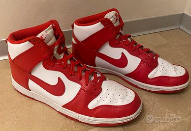 Nike Dunk High University Red 45 - Usate 6 volte