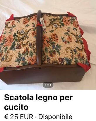 Scatola legno per il cucito