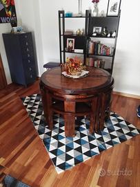 tavolo etnico olmo e bambù