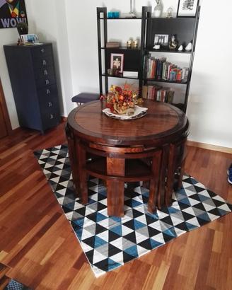 tavolo etnico olmo e bambù