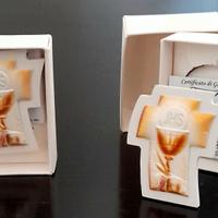 2 croci Prima Comunione in legno e madreperla 