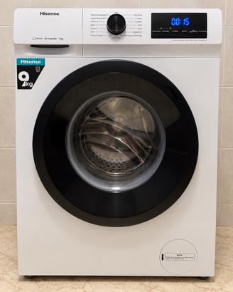 Lavatrice Hisense 9 kg Inverter 1400 giri Vapore