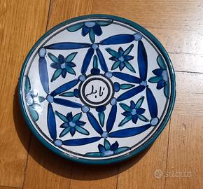 piatto decorativo in ceramica tunisina