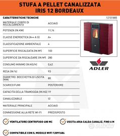 stufa a pellet 11/12; kW