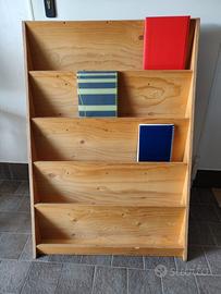 LIBRERIA MONTESSORIANA PER BAMBINI IN LEGNO