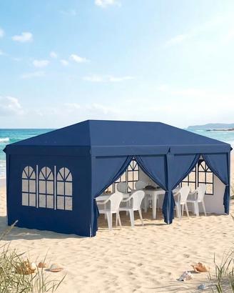 Blu o Bianco GAZEBO 6x3 APRI/CHIUDI nuovo A FFA RE