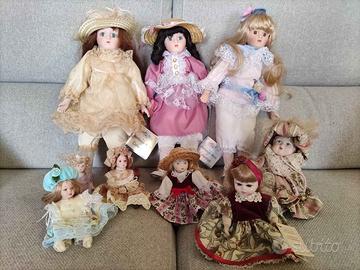 LOTTO 9  BAMBOLE PORCELLANA