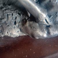 scultura in materiale pregiato cerbiatto e figlio