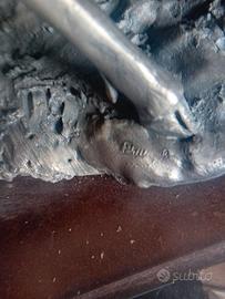 scultura in materiale pregiato cerbiatto e figlio