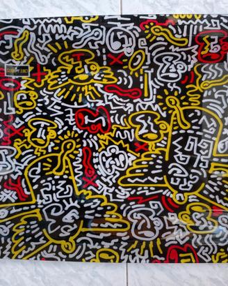 Vassoio Café des Arts Keith Haring Plexiglass arte