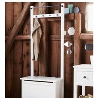 Panca Ikea portaoggetti con porta asciugamani