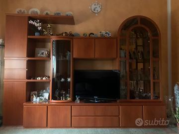 Mobile sala porta tv con vetrina