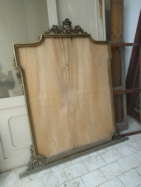 Antica cornice dorata grande per specchiera