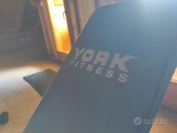 Panca York fitness NERO e ARGENTO