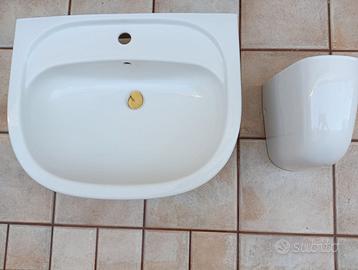 Lavabo sospeso bianco 65x50 cm