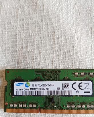 RAM 4 GB Samsung PC portatile 