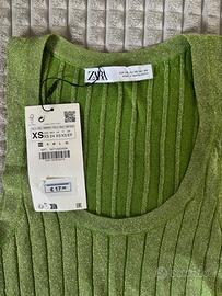 canotta zara con brillantini