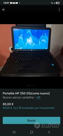 PORTATILE HP 250 G5
PORTATILE HP 250 G5(COME NUOVO