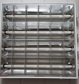 PLAFONIERA  4 X 18W PER TUBI  60x60 CM
