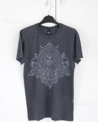 Tshirt Obey grigio melange scuro taglia S