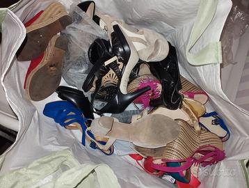 Lotto 15 paia Scarpe con Tacco Donna Misura 37/38