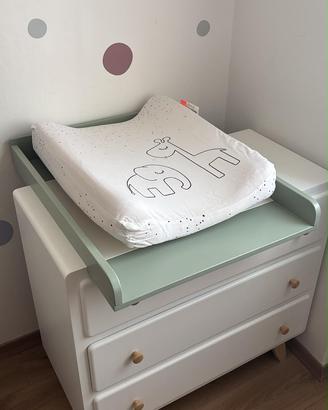 Cassettiera con fasciatoio + Cuscino cambio