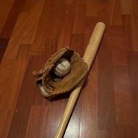 Kit Baseball ragazzi/bambini. Guanto, palla e maz