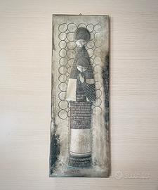 Grande lastra incisa firmata “Celeste Gallinaro”