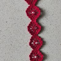 Bracciale crochet rosso