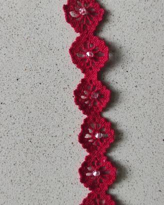Bracciale crochet rosso