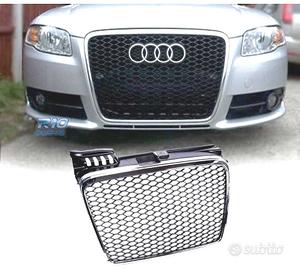 GRIGLIA AUDI A4 B7 04-07 LOOK RS CROMATO NERO