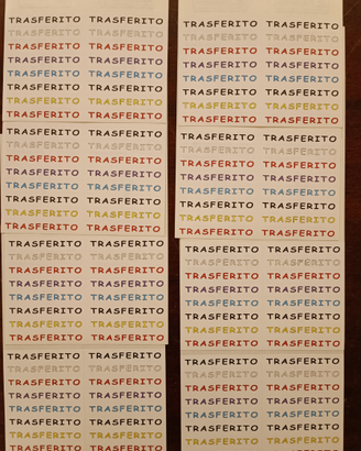 Adesivi "Trasferito" Calciatori Panini 2006/07