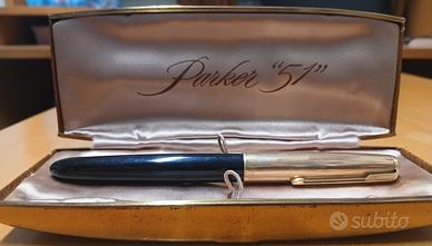  stilografica parker 51 placcata oro