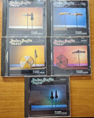 Cofanetto 5 CD musicali Italiano graffiti 60/69
