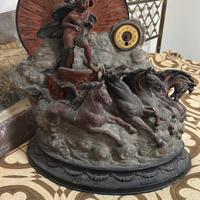 Biga in terracotta otologio da esposizione del 800