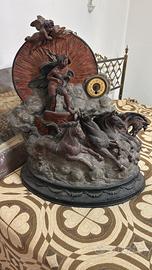 Biga in terracotta otologio da esposizione del 800