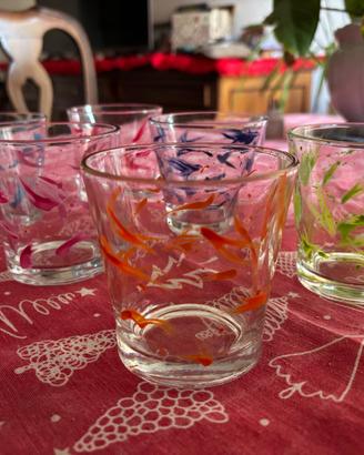 Set di bicchieri decorati a mano