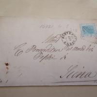 Busta 1868 MONTEPULCIANO per Siena (Banca Monte de