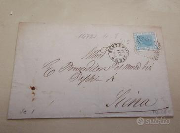 Busta 1868 MONTEPULCIANO per Siena (Banca Monte de