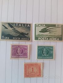 5 francobolli nuovi gommati