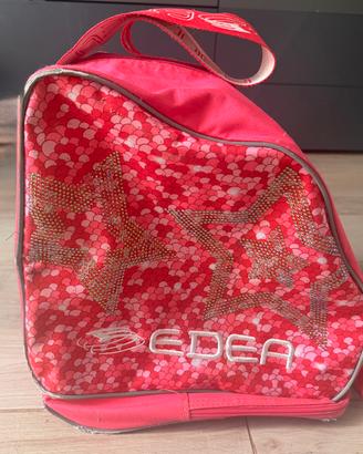 Borsa pattini EDEA rosa con stelle