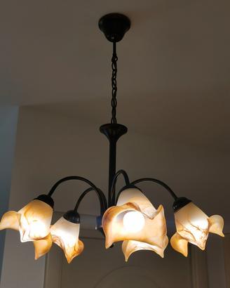 Lampadario con applique 