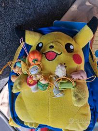Zainetto pokemon + libro cars + winnie + altro
